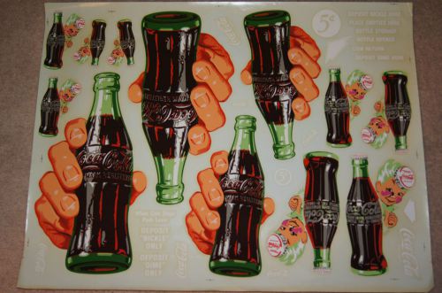 Rare Large Coca-Cola Sprite Boy Decal Sheet from the Early 1950&#039;s
