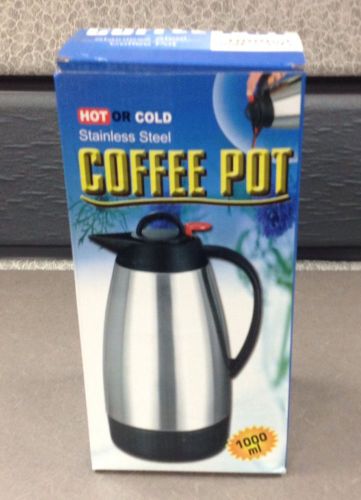 NEW 1 Liter Insulated Double Wall Vacuum Coffee Pot for Commercial or Home use