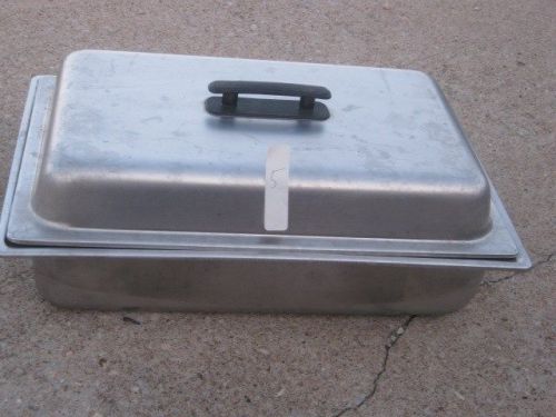 Used Polar Ware Large Pan Stainless Steel Food Hot Cold Pan Buffet Tray w/ Lid