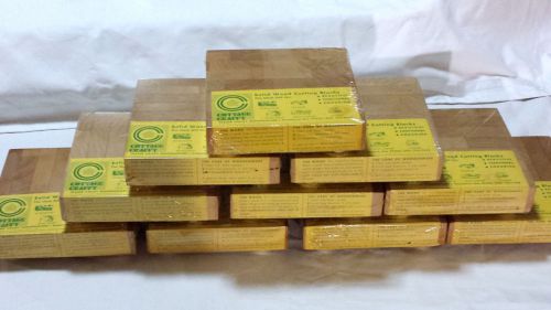 20 new wood chopping blocks cutting boards 6x6 plus 140 used steak knives lot for sale