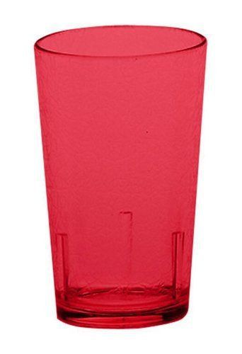 NEW Cambro D8-156 SAN Plastic Del Mar Tumblers  2-5/8 by 4-3/16-Inch  Ruby Red