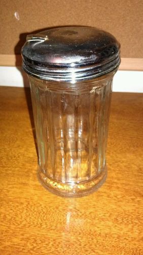 Glass Restaurant Style Sugar/ Creamer  Pourer Metal Top
