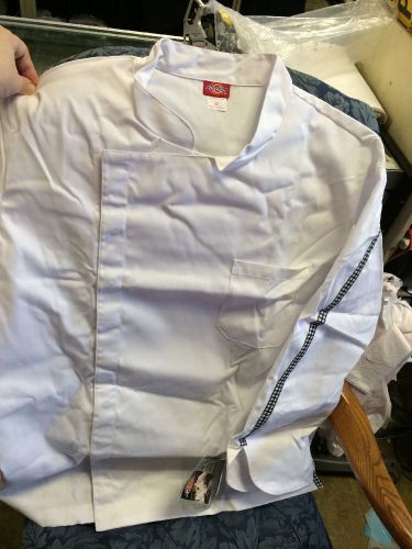 Chef Jacket Dickies 70301 Restaurant Snap Button Front White Uniform Coat 48 NWT