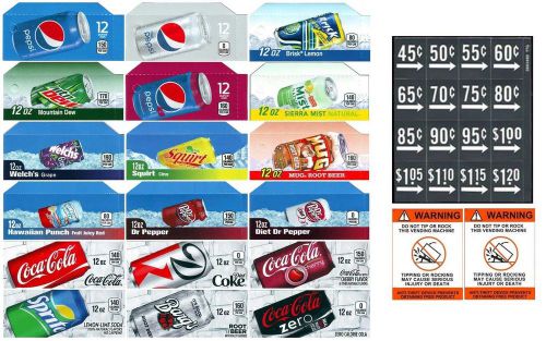 Coke, Pepsi, Soda, flavor strips vendinglabels 36 total