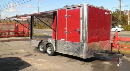Concession trailer 8.5&#039;x18&#039; red - food event catering vending for sale