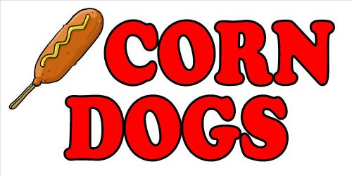 CORN DOGS 2x4&#039; Vinyl Banner, Concession Sign Trailer Stand