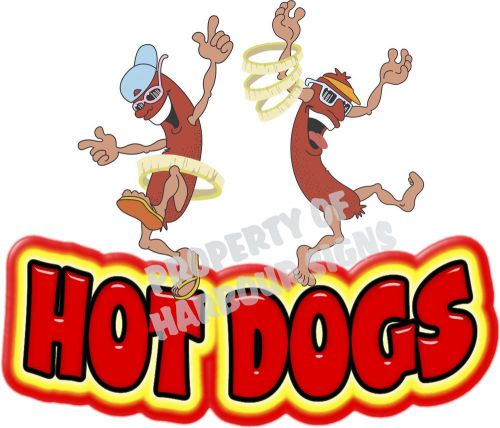 Hot Dogs Decal 14&#034; Hotdog Concession Food Truck Cart Vinyl Menu Sticker