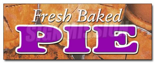 12&#034; FRESH BAKED PIE DECAL sticker pies bakery slice cherry apple fruit baker