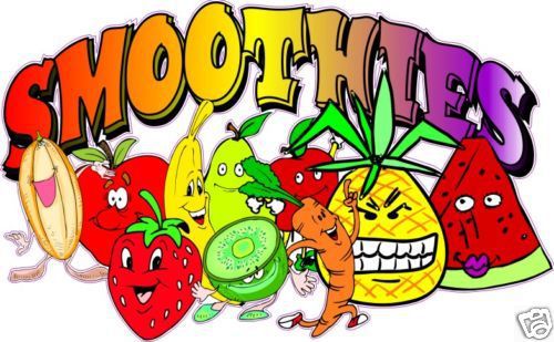 Smoothies Concession Restaurant Vinyl Sign Decal 28&#034;