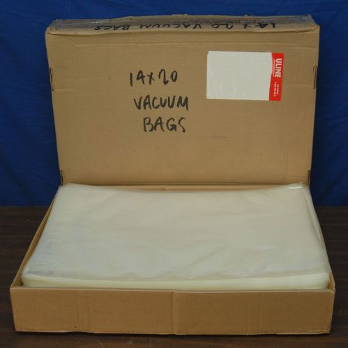 Stack of 500 14&#034; x 20&#034;  3 Mil Uline Vacuum Bags S-12340