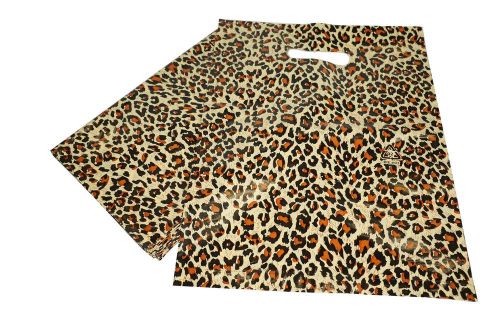 40x Leopard Pattern Merchandise Shopping Bags, Retail Shop Flea Market 25x35cm