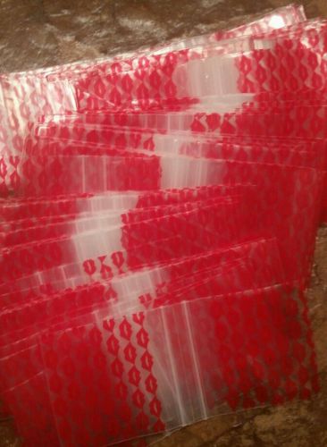 2 &#034; x 2 &#034; Resealable Ziplock Bag Lips Love Heart Valentine Design 2020 140 bags
