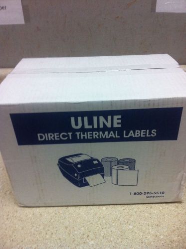 Uline S6802 4x6 Direct Thermal Labels (12 Rolls; 3000 Labels)