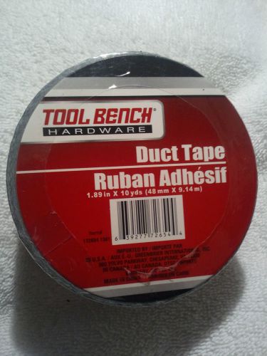 TOOL BENCH HARDWARE NEW NIP BLACK DUCT TAPE 1.89&#034; X 10 YDS CARPENTRY SHIPPING
