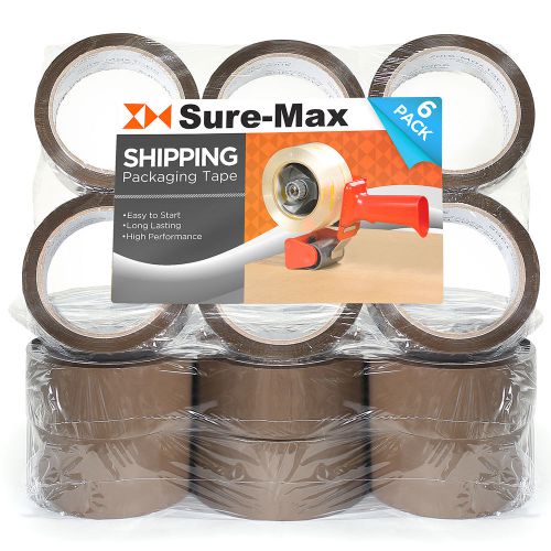 18 Roll Brown Tan Packaging Packing Tape Box Shipping 2&#034; 2.0 mil 55 yd 165&#039;