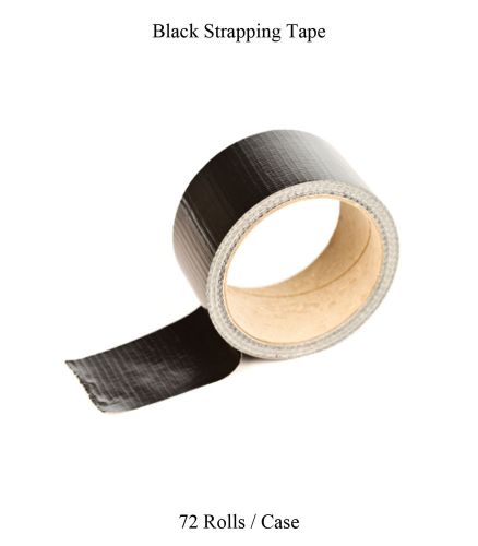 Black Strapping Tape 72 Rolls 1/2&#034; x 60 Yards Poly