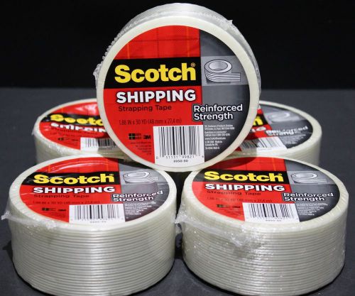 x5 3M Scotch Extreme Shipping Reinforced Strapping Tape  Brand New!  Free S/H!