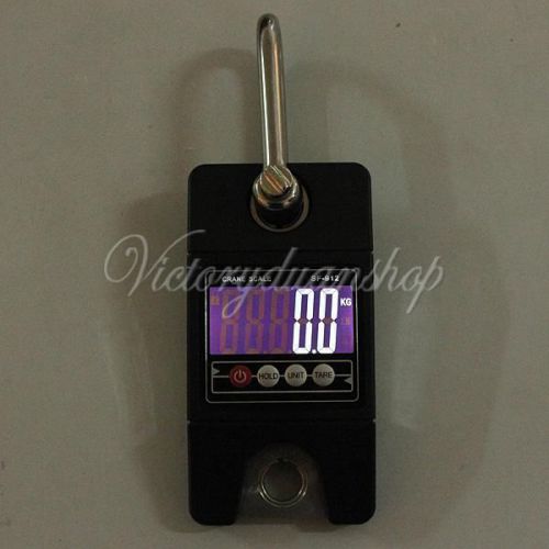 Black 300 kg / 600 lbs x 100g lcd digital hanging scale industrial crane scale for sale