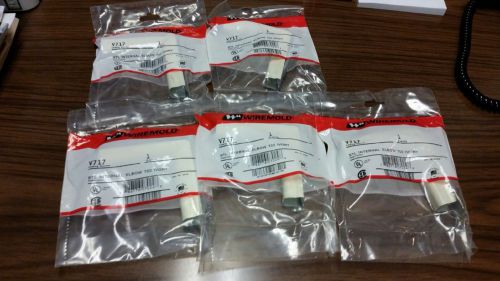 Lot of (5) wiremold v717 internal elbow fittings 90 degree 3.25&#034; ivory-free ship for sale
