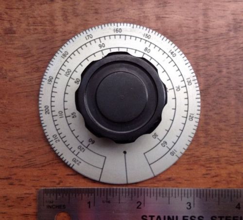 Frequency mc dial/knob 30-220, 3/8&#034; shaft, issue c, for military test equipment for sale