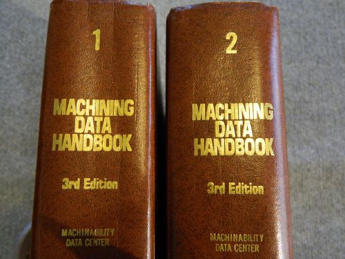 Machining / machinability data handbook 3rd edition  2 volume set for sale
