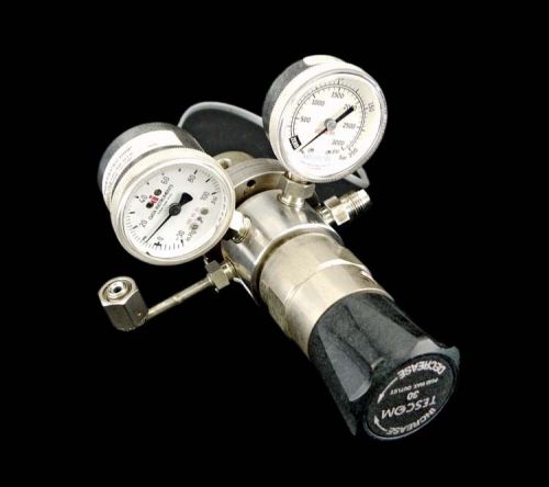 Tescom 64-3440ka422 3500psi absolute pressure regulator reducer +gauges for sale