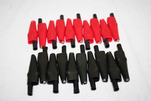 Mueller #62 (Lot of 20) Insulated Alligator Clips 10-Red, 10-Black 10 Amp