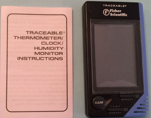 FISHER SCIENTIFIC 06-662-4 50°C 122°F TRACEABLE TEMPERATURE HUMIDITY MONITOR