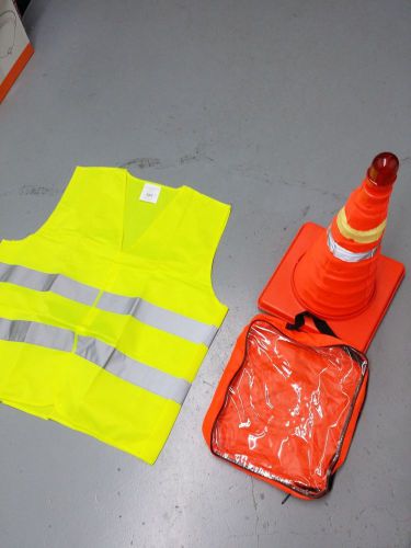 ??4 pack 18&#034; collapsible led traffic safety cones  + reflective yellow vest ? ? for sale