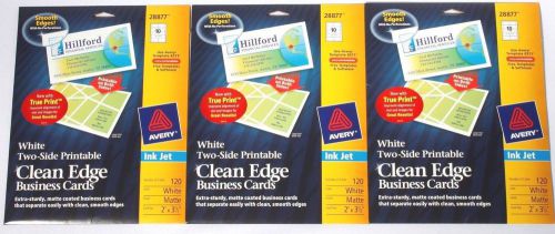 Avery Business Cards 28877 Two-Sided Printable Clean Edge 3 Pack 360 Cards