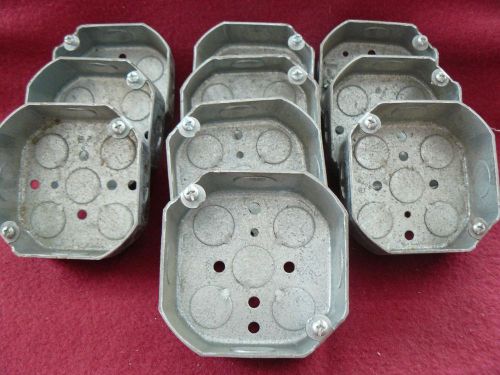 Lot of 10 - 3 1/2inch Raco Metal Boxes