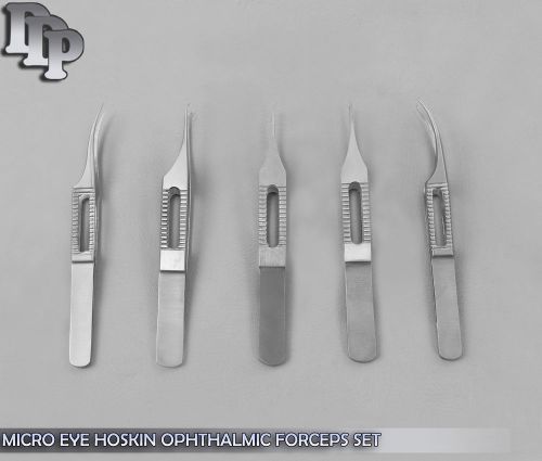 SET OF 5 PCS MICRO EYE HOSKIN OPHTHALMIC FORCEPS SURGICAL INSTRUMENTS