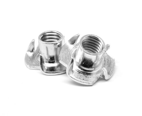 #6-32x1/4 Tee Nut 3-Prong UNC Steel / Zinc Plated Pk 50