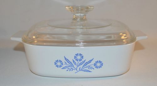 Corning Ware White Cornflower 1L, Cooking Pot, Cooking/Baking with Lib A-1-B