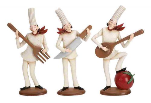 Polystone Chef Set Of 3 Assorted Amazingly Low Priced