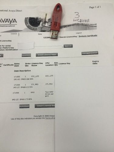 Avaya IP Office USB Dongle + 3 licenses