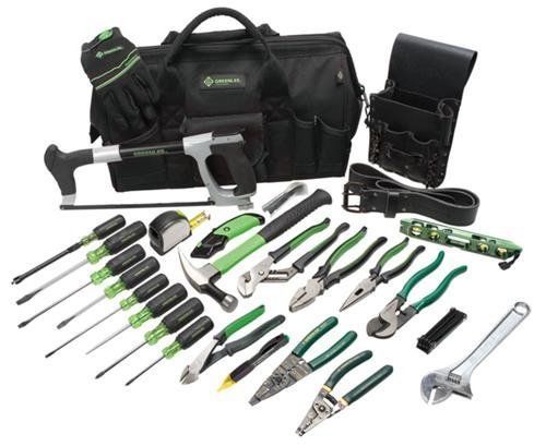 NEW Greenlee 0159-11 Electricians Tool Kit  28-Piece