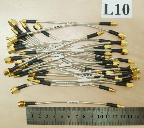 Lot of 26 Semi-Rigid Cables 12 cm, with Connectors