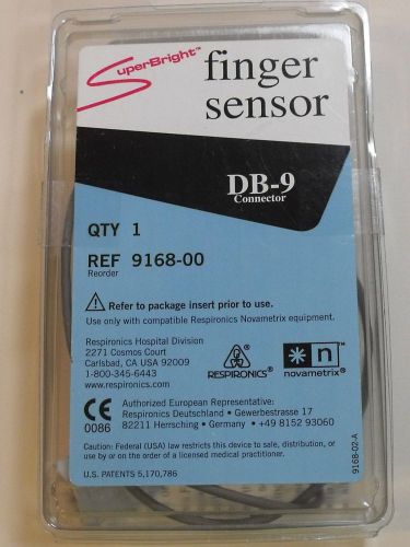 Novametrix Respironics Reusable  9168-00 Superbright Finger Sensor Db-9