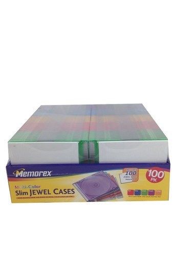 Memorex CD Slim Color Jewel Cases / 100 Pack