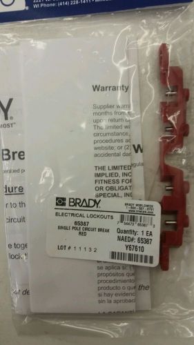 Brady single pole breaker lockout device cat# 65387 *nip* for sale