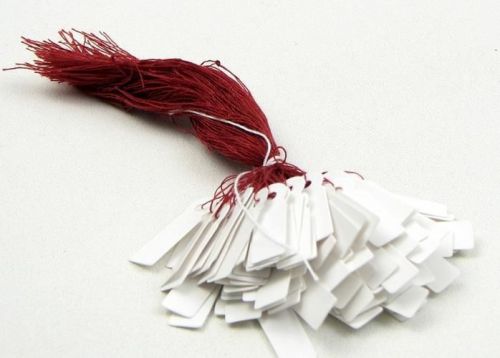 Home Decor Decorating Accents Small White Jewelry Tag Burgundy String