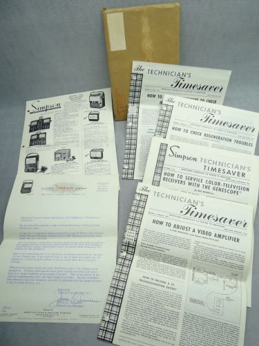 Simpson TV Radio Meter Sales Catalog Newsletters 1954 All Mint Amp Meters