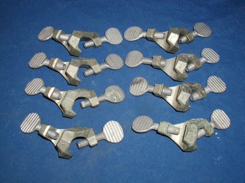 Lot of 8 ring stand  Beret clamps 90 degrees for chemistry lab CASTALOY FISHER