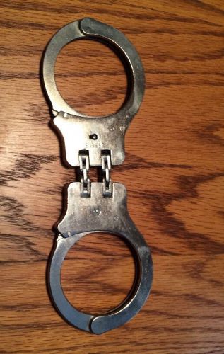 Peerless hinged  law enforcement  police handcuffs w/ key for sale
