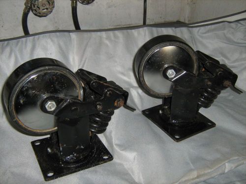 Two westward 6&#039;&#039; swivel plate  sealed bearings castor with brake for sale