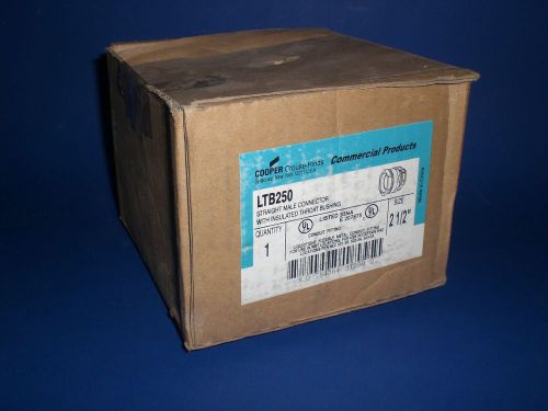 Cooper/Crouse-Hinds LTB250 Straight Male Connector 2 1/2&#034;  New in Box