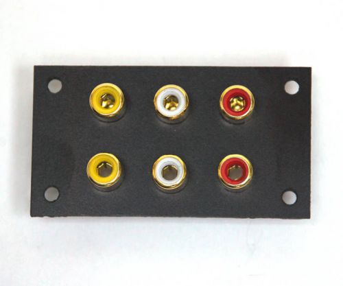 20pc rca jack audio panel set gold plated 6p taiwan for sale