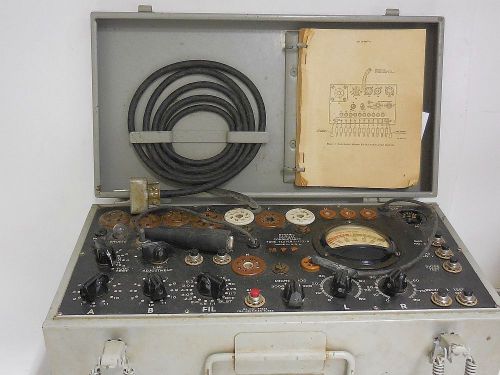 VERY GOOD MILITARY I-177-B  TRANSCONDUCTANCE TUBE TESTER FOR EARLY VACUUM TUBES