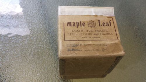 ANTIQUE Machinist MAPLE LEAF Punch Numbers Figures Complete Set + Original Box